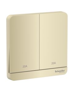 Avataron-20A 2G Double Pole Switch With Led, Wg