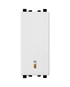 ZENcelo India - 6A 1 Way Full Flat Switch with Indicator-White