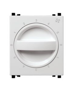 ZENcelo India - 2 Module Step type Fan regulator - White