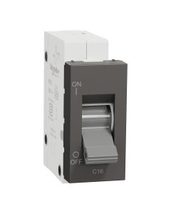Miniature Circuit-Breaker, Miluz Zeta, 16A, C-Curve, 1 Module, Warm Grey