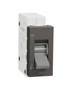 Miniature Circuit-Breaker, Miluz Zeta, 20A, C-Curve, 1 Module, Warm Grey