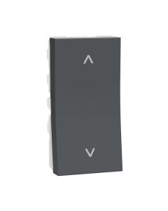 Switch, Miluz Zeta, 16A, 2 Way, 1 Module, Anthracite