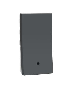Switch, Miluz Zeta, 10A, 1 Way, 1 Module, With Indicator, Anthracite