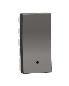 Switch, Miluz Zeta, 10A, 1 Way, 1 Module, With Indicator, Warm Grey
