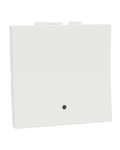 Switch, Miluz Zeta, 16A, 1 Way, 2 Module, With Indicator, White