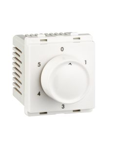2 Module Step type Fan regulator - White