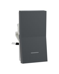 Unica Pure-16Ax 1 Way Switch With Indicator, Grey