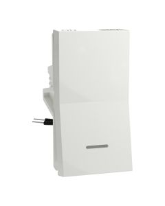 Unica Pure-16Ax 1 Way Switch With Indicator, White