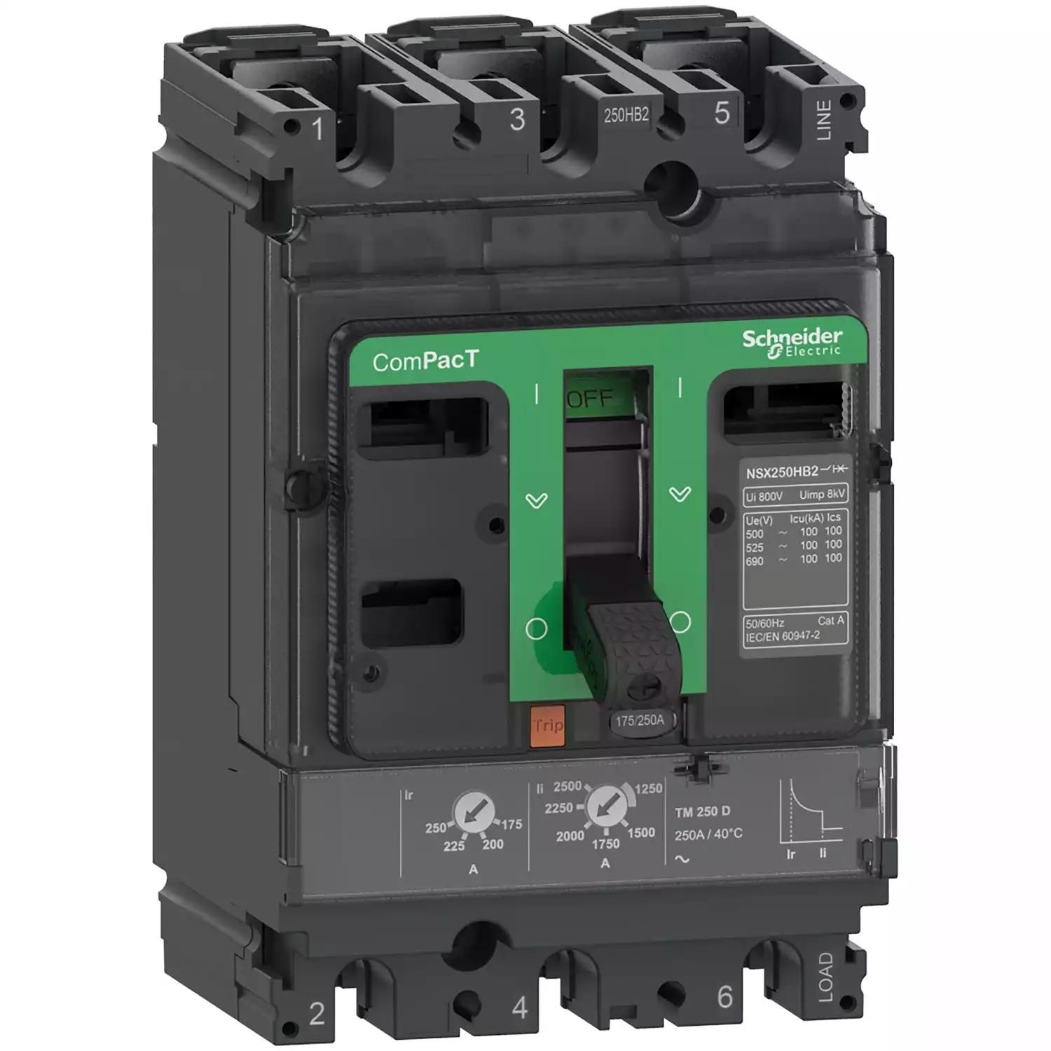 日立 MLFC 250sq 600V 3m Buy NSX250F 36kA AC 3P3D 250A TMD ComPact NSX - Schneider Electric