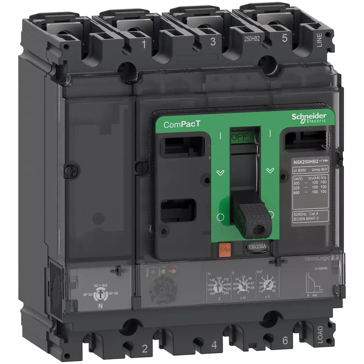 【希少】 current inc CSP250 Buy NSX250F 36kA AC 4P4D 250A 2.2 ComPact NSX - Schneider Electric