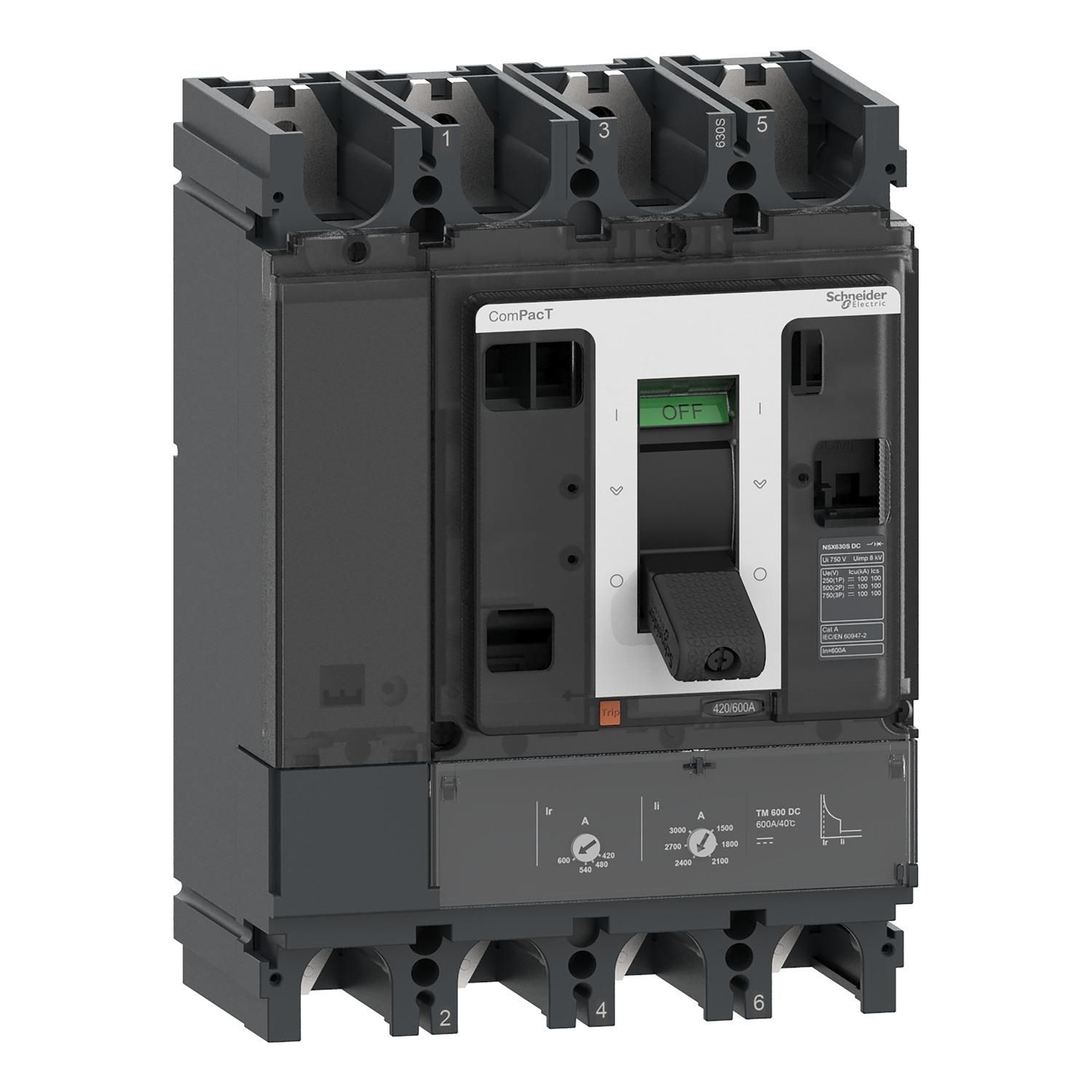 Buy NSX630F 36kA DC 4P 600A TMD ComPact NSX - Schneider Electric