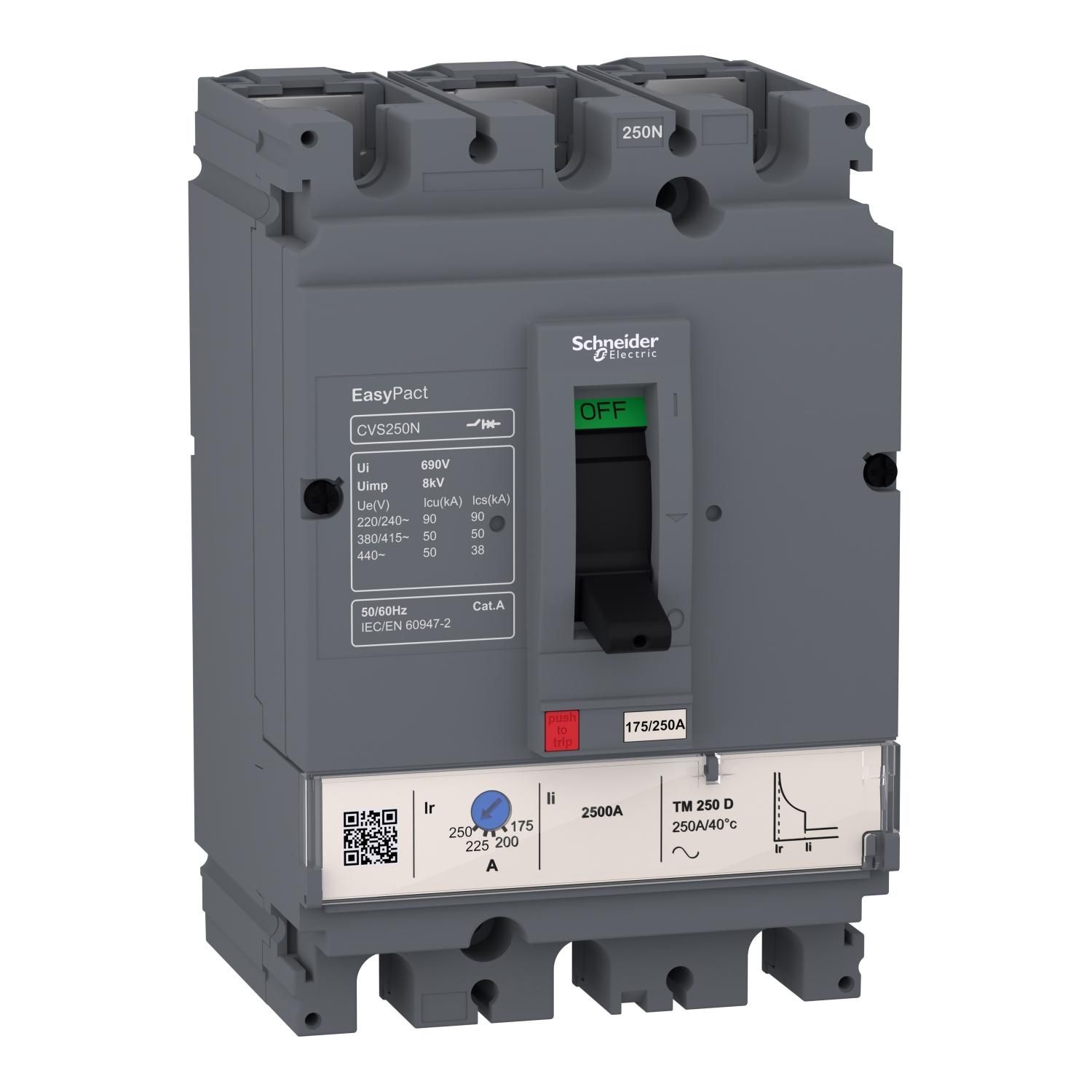 Buy EasyPact 50A,50kA,3PoleMCCB EasyPact CVS - Schneider Electric