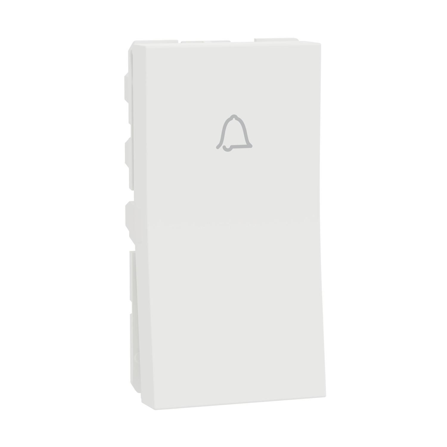 ベッツ様 Bell Press Switch, Miluz Zeta, 6A, 1 Module, White