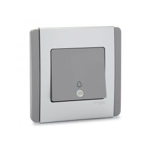 4A 1 Way Verticle Bell Push - Grey