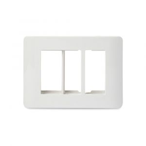 ZENcelo India - 3 Module Grid and Cover frame - White