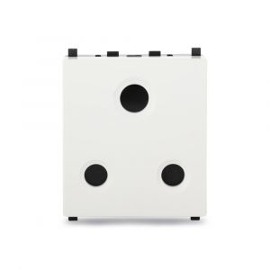 ZENcelo India - 20A 3 Pin Socket with Shutter - White