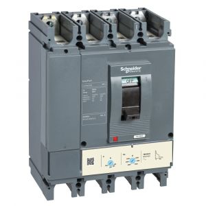circuit breaker EasyPact CVS400F, 36 kA at 415 VAC, 400 A rating ETS 2.3 electronic trip unit, 4P 4d