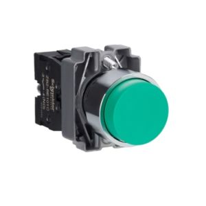Push button projecting green 1 NO