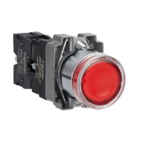 Illuminated push button red AC/DC 24 V
