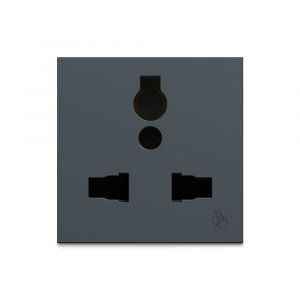 13A Int Socket with Shutter, Grey