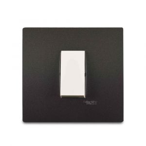 Opale - 1 Module Grid and Cover Plate, Black Graphite