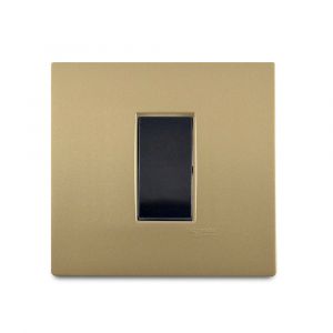Opale - 1 Module Grid and Cover Plate, Champagne Gold