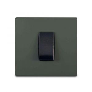 Opale - 1 Module Grid and Cover Plate, Gleaming Grey