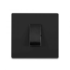 Opale - 1 Module Grid and Cover Plate, Solid Black