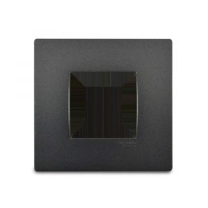 Opale - 2 Module Grid and Cover Plate, Black Graphite