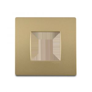 Opale - 2 Module Grid and Cover Plate, Champagne Gold