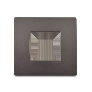 Opale - 2 Module Grid and Cover Plate, Gleaming Grey