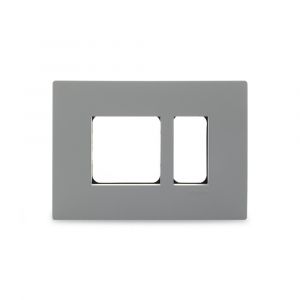 Opale - 3 Module Grid and Cover Plate, Misty Grey