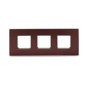 Opale - 6 Module Grid and Cover Plate, Mulberry Red