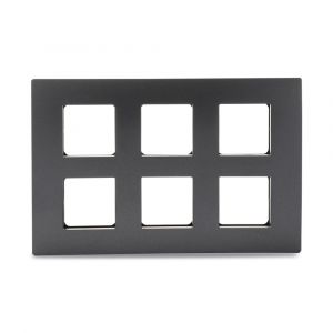 Opale - 12 Module Grid and Cover Plate, Black Graphite