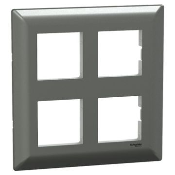 8M grid and 8M cover frame - square, painted grey