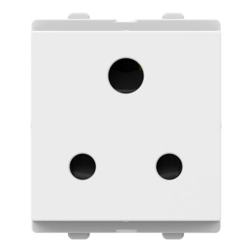 6A 3 Pin So With Shutter, Wh