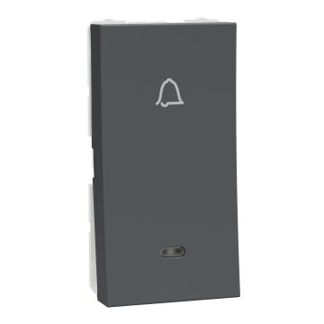 Bell Press Switch, Miluz Lara, 6A, Indicator, 1 Module, Anthracite