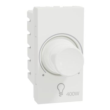 Dimmer, Miluz Lara, 400W, 1 Module, White