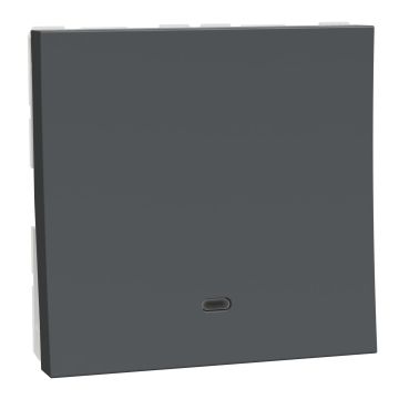 Switch, Miluz Lara, 20A, 2 Pole, Indicator, 2 Module, Anthracite