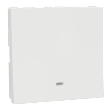 Switch, Miluz Lara, 20A, 2 Pole, Indicator, 2 Module, White