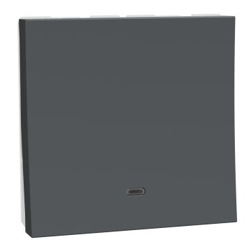 Switch, Miluz Lara, 32A, 2 Pole, Indicator, 2 Module, Anthracite