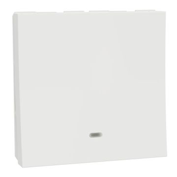 Switch, Miluz Lara, 32A, 2 Pole, Indicator, 2 Module, White
