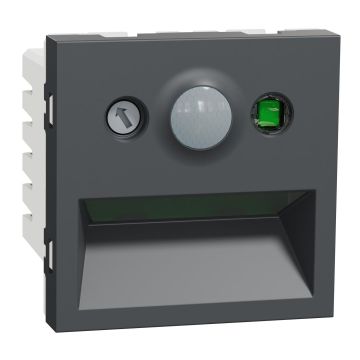 Night Foot Lamp, Miluz Zeta, Led, Motion Sensor, 2 Module, Anthracite
