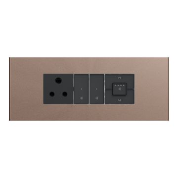Smart Switch With Fan Regulator - Silver Bronze