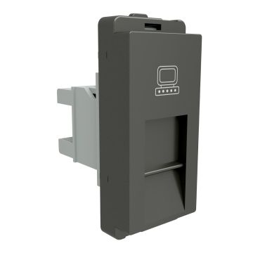 Data socket, Livia, RJ45, cat6, painted grey
