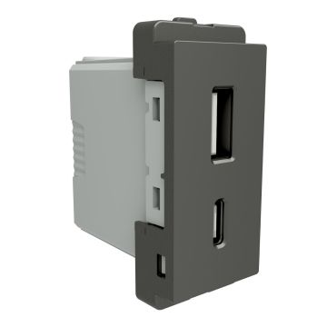 A + C 1module USB, Painted Grey