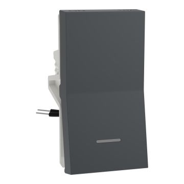 Unica Pure-16Ax 1 Way Switch With Indicator, Grey
