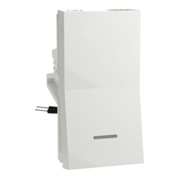 Unica Pure-16Ax 1 Way Switch With Indicator, White