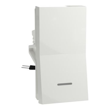 Unica Pure-6Ax 1 Way Switch With Indicator, White