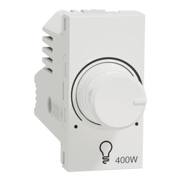 Unica Pure-600W Dimmer For Incandescent, 1M, White